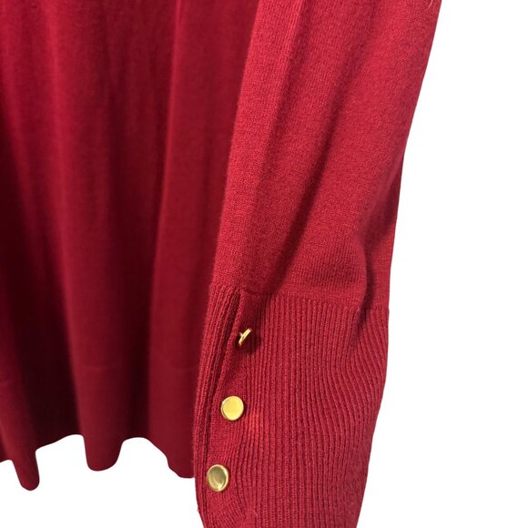 Talbots Long Open Front Burgundy Cardigan Sweater Sz Medium Soft long sweater - Picture 10 of 12